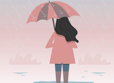 دانلود وکتور دختر در باران